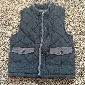 Quilted boys vest in grey